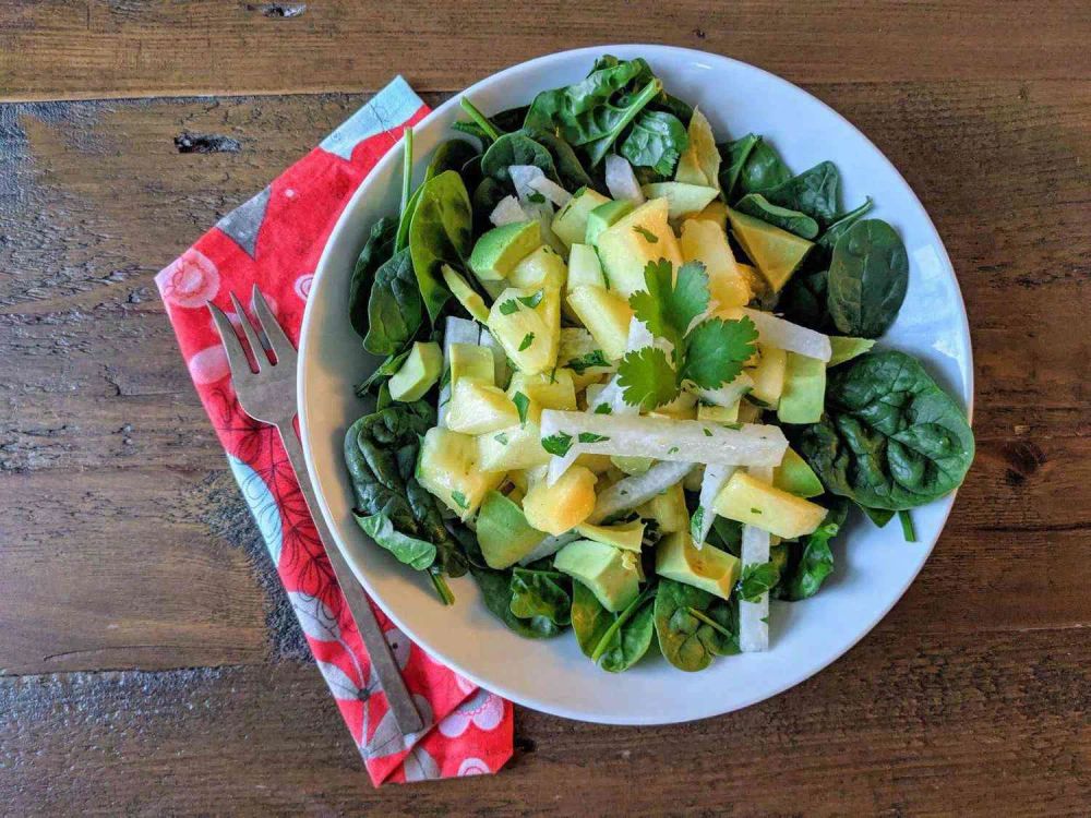 Jicama and Pineapple Salad in a Cilantro Vinaigrette