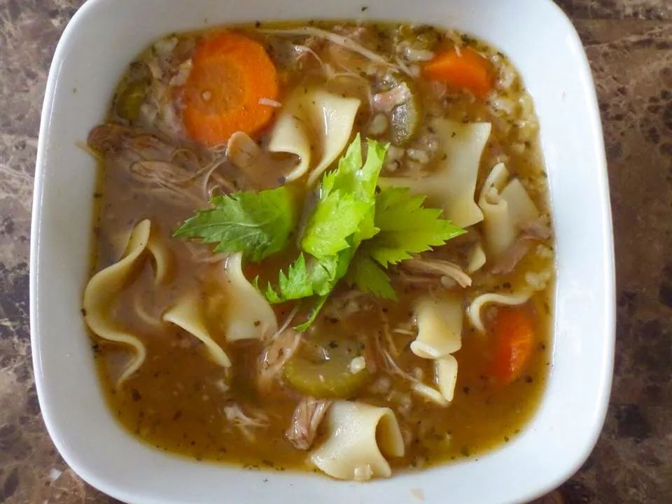 Leftover Turkey Soup (Slow Cooker)