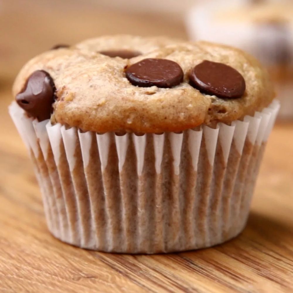 Banana Chocolate Chip Breakfast Muffins