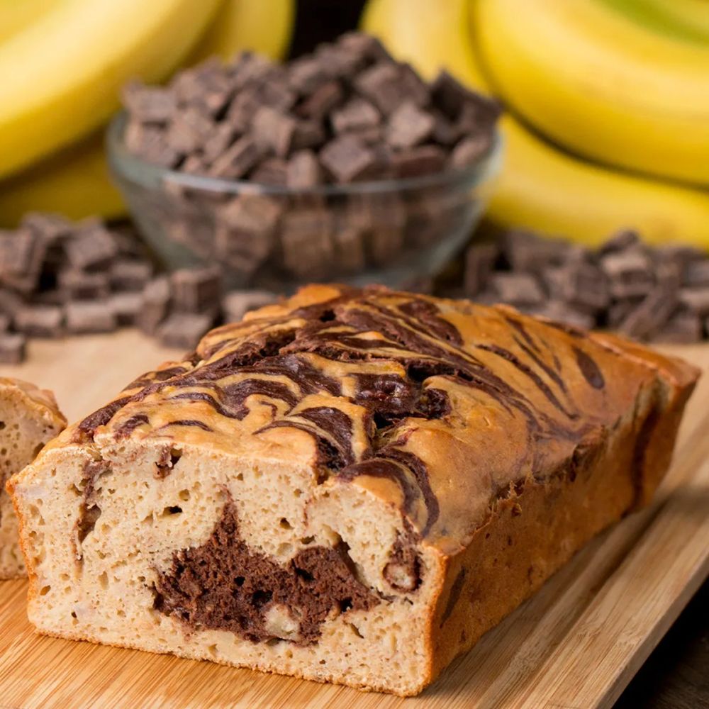 Dark Chocolate Swirl Banana Bread