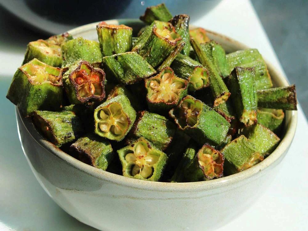 Air Fryer Roasted Okra