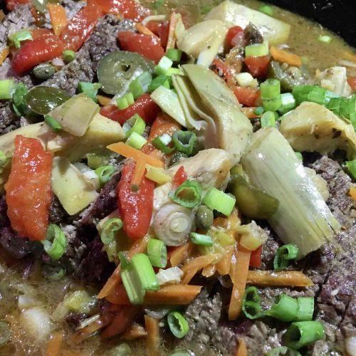 Braised Skirt Steak with Artichoke