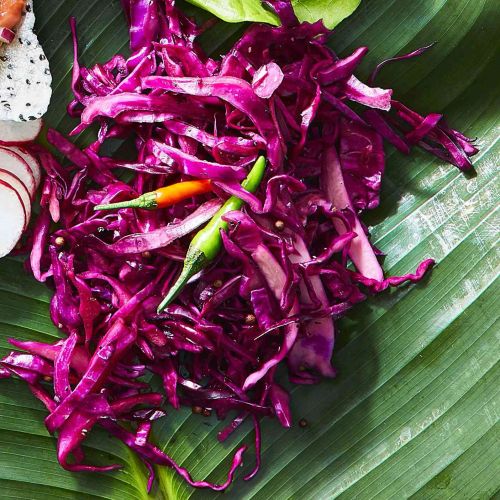 Atchara (Filipino Pickled Red Cabbage)