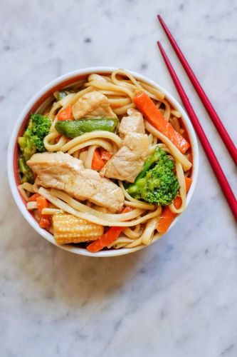 Pork and Udon Noodle Stir-Fry