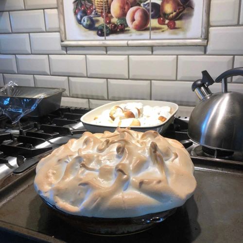 Strawberry Rhubarb Meringue Dessert