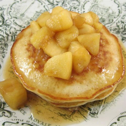 Oatmeal Pancakes with Apple Maple Sauce