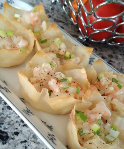 Baked Shrimp Wontons