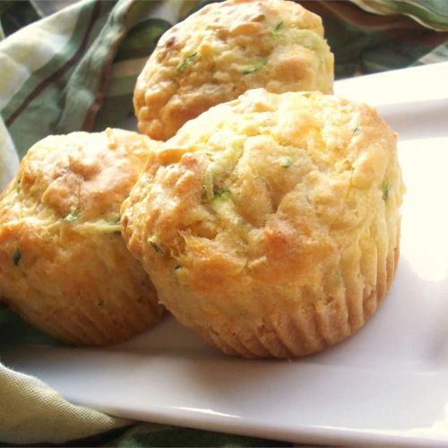 Savory Cheddar Zucchini Muffins