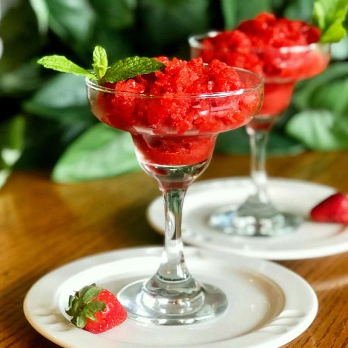 Fresh Strawberry Granita