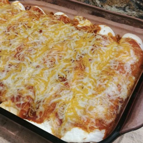 Easy Creamy Chicken Enchiladas