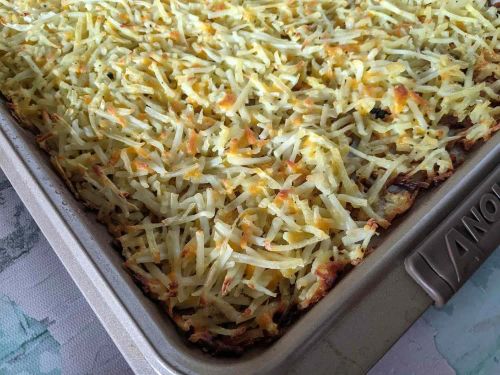 Cheesy Sheet Pan Hash Browns