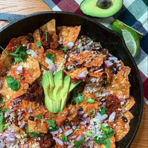 Quick Black Bean Chilaquiles