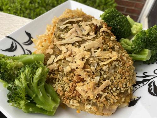 Garlic-Herb-Crusted Pork Chop Dinner for One