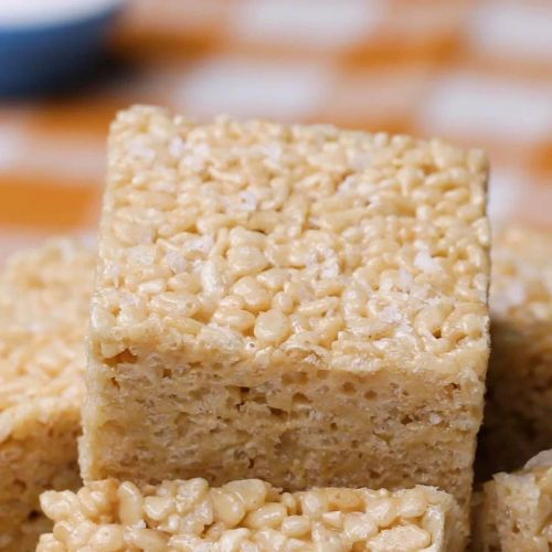 Salty Caramel Rice Crispy Treats