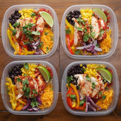 Weekday Meal-Prep Chicken Burrito Bowls