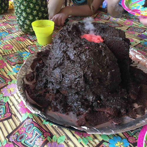 Erupting Volcano Cake