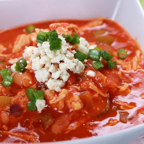 Slow Cooker Buffalo Chicken Chili