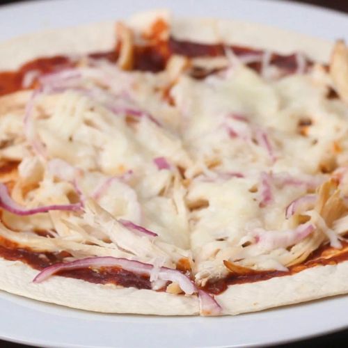 BBQ Chicken Tortilla Pizzas