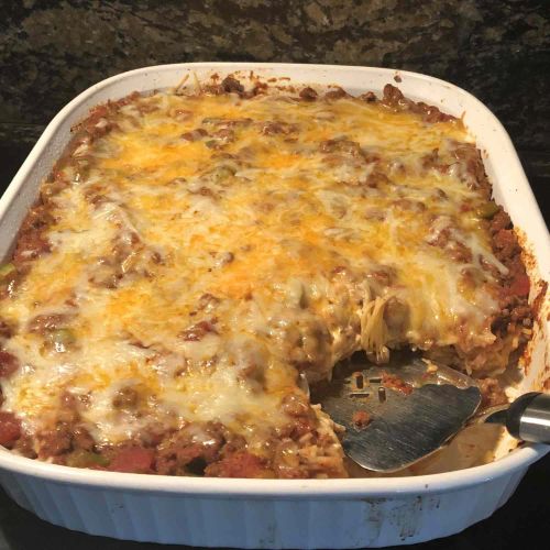 Spaghetti Pie with Cream Cheese