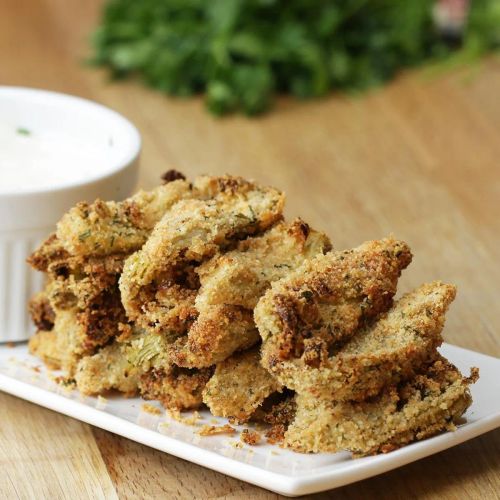 Baked Artichoke Bites With Garlic Aioli