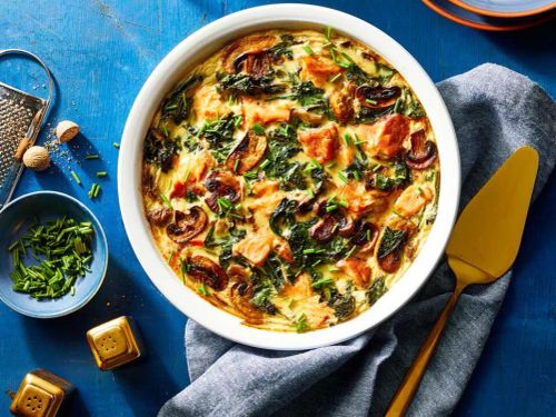 Salmon and Swiss Chard Quiche