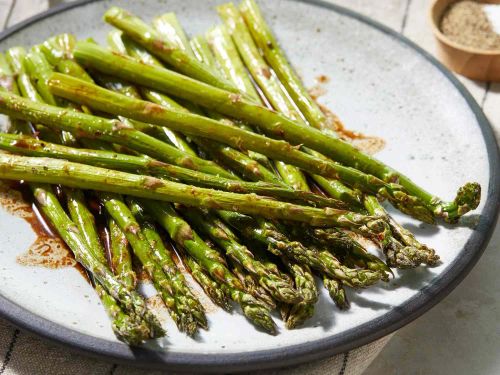 Baked Asparagus with Balsamic Butter Sauce