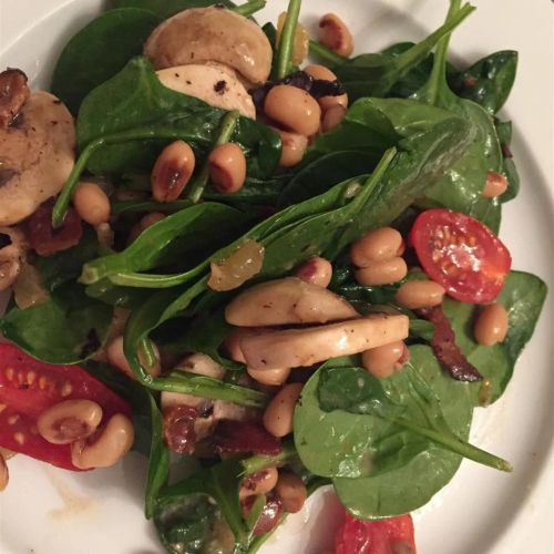 Spinach Salad with Hot Bacon Dressing