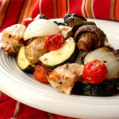 Greek Island Chicken Shish Kebabs