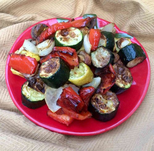 Roasted Rainbow Vegetables in the Air Fryer