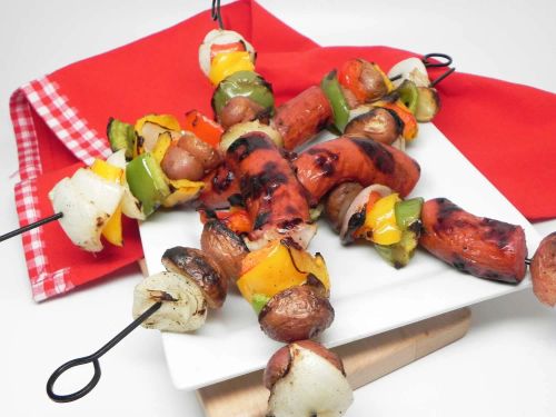 Grilled Turkey Sausage Kabobs