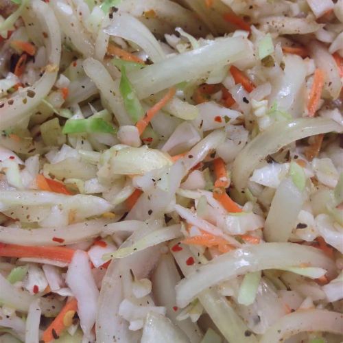 Red Cabbage and Celery Root Coleslaw with Apple Cider Dressing