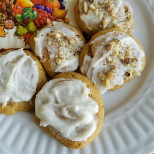 Pumpkin Cookies with Cream Cheese Frosting (The World's Best!)