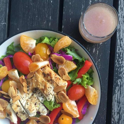 Grilled Chicken Salad with Seasonal Fruit