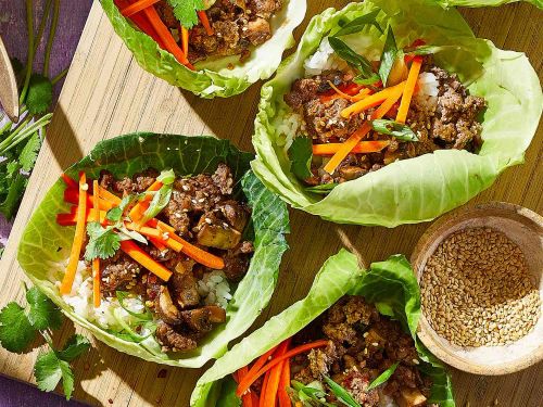 Asian-Style Ground Beef Cabbage Wraps