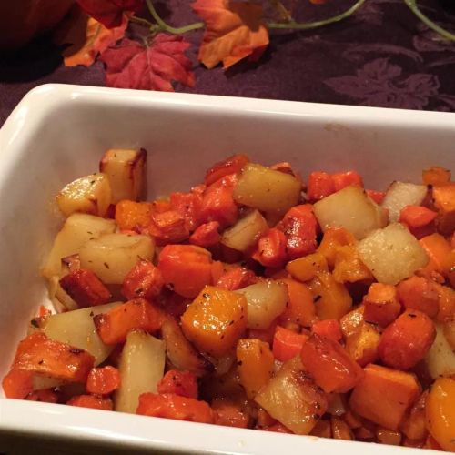 Sweet Roasted Autumn Root Vegetables