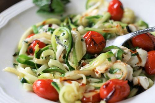 Warm Caprese Zoodles