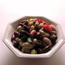 Red, White and Black Bean Salad