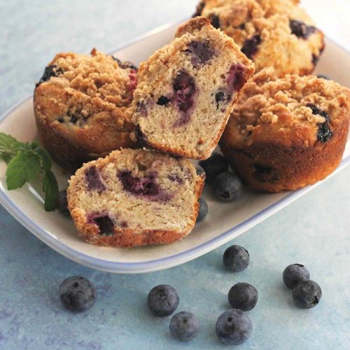 Sour Cream Blueberry Muffins