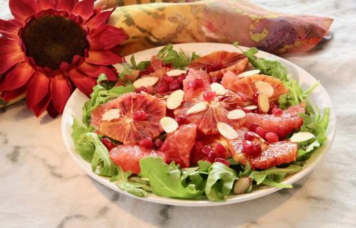 Blood Orange Salad with Caramel Dressing