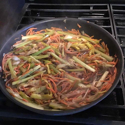 Balsamic Caramelized Leeks, Carrots, and Celery