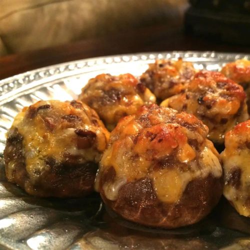 Bacon and Cheddar Stuffed Mushrooms