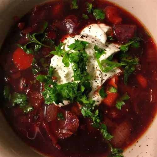 Beef and Beet Borscht