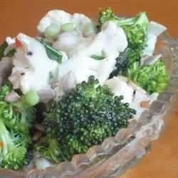 Zesty Broccoli and Cauliflower Salad