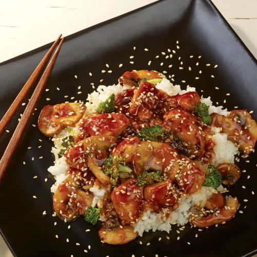 Teriyaki Chicken with Mushrooms and Broccoli