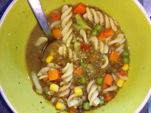 Pasta with Lentil Soup Sauce