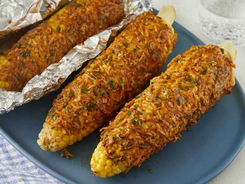 Oven Roasted Parmesan Corn on the Cob