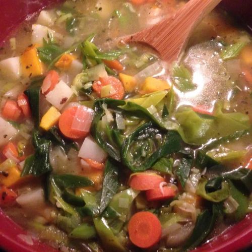 Vegan Japanese Winter Squash and Leek Soup