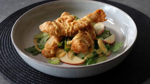 Crispy Cider-Battered Chicken Fingers