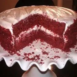 Homemade Red Velvet Cake with Cream Cheese Frosting