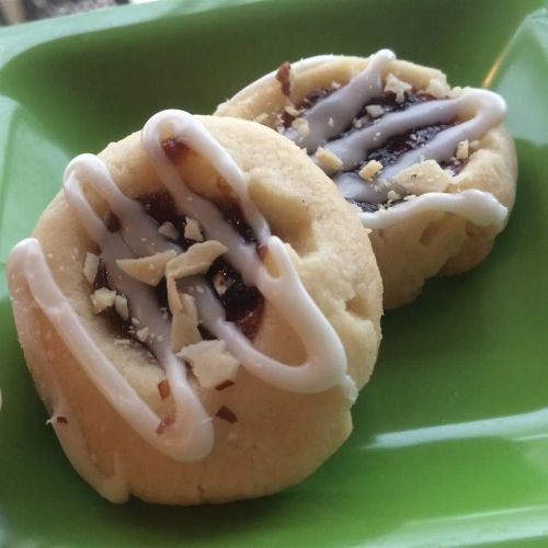 White Chocolate Thumbprint Cookies